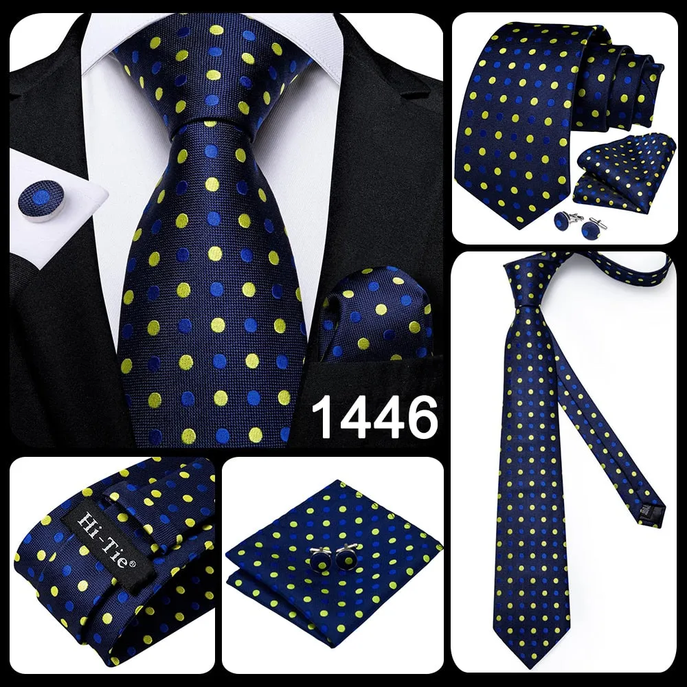 3 Piece 8.5cm Business Black Solid Paisley 100% Silk Men's Tie Neck Strip Tie Formal Luxury Wedding Neckties Set