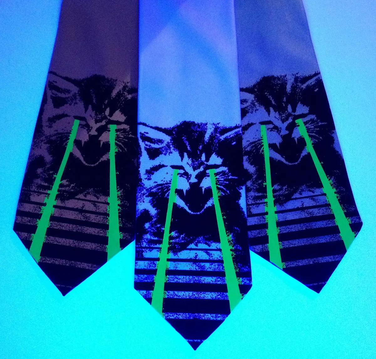 Angry Raving Laser Kitten Necktie