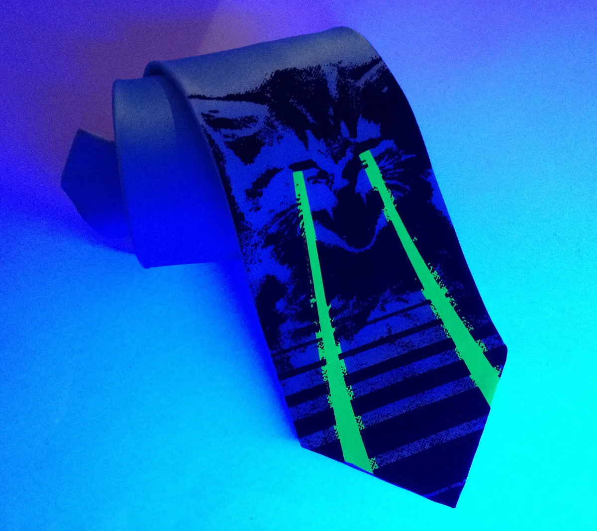 Angry Raving Laser Kitten Necktie