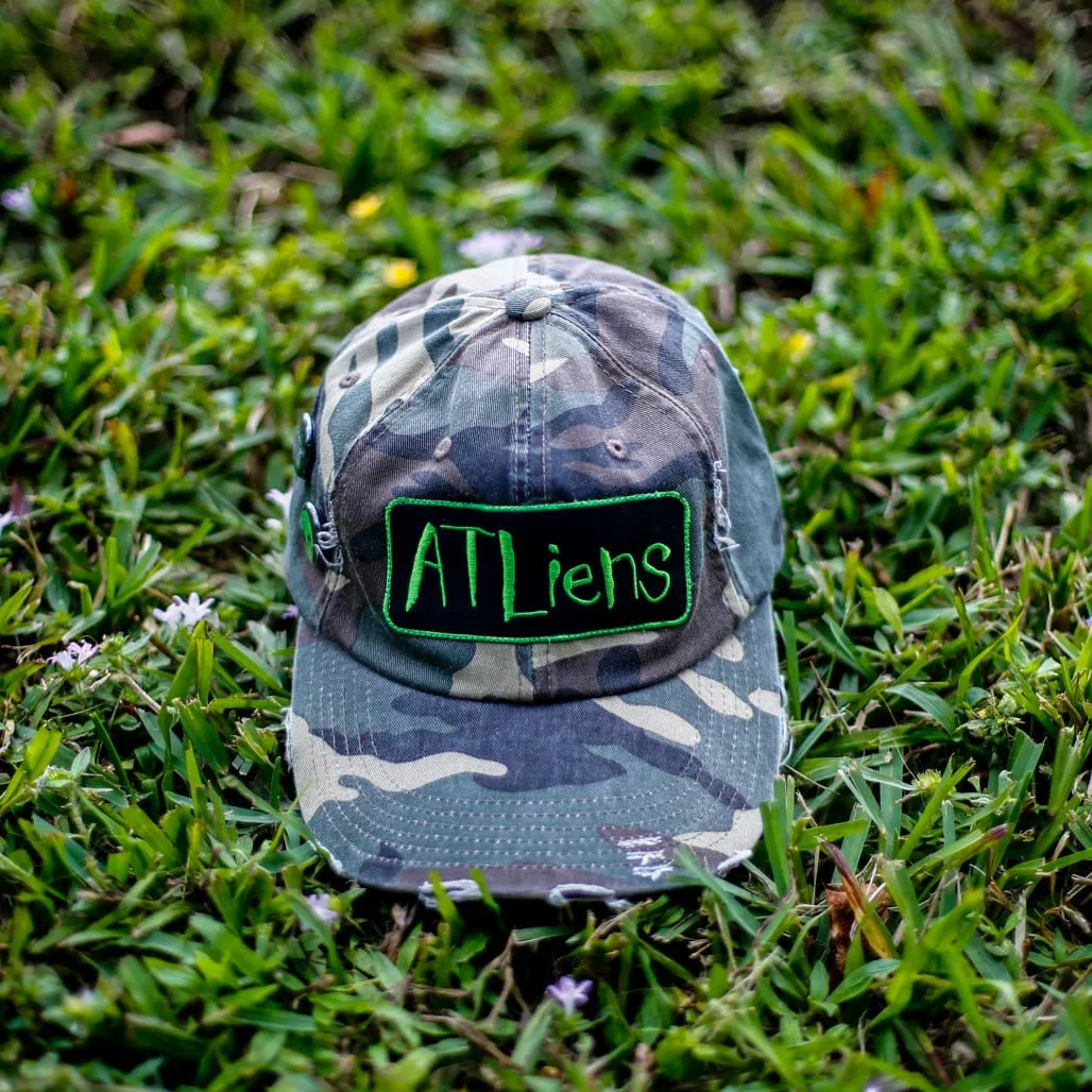 Atliens Distressed Vintage Hip Hop Hat Camo