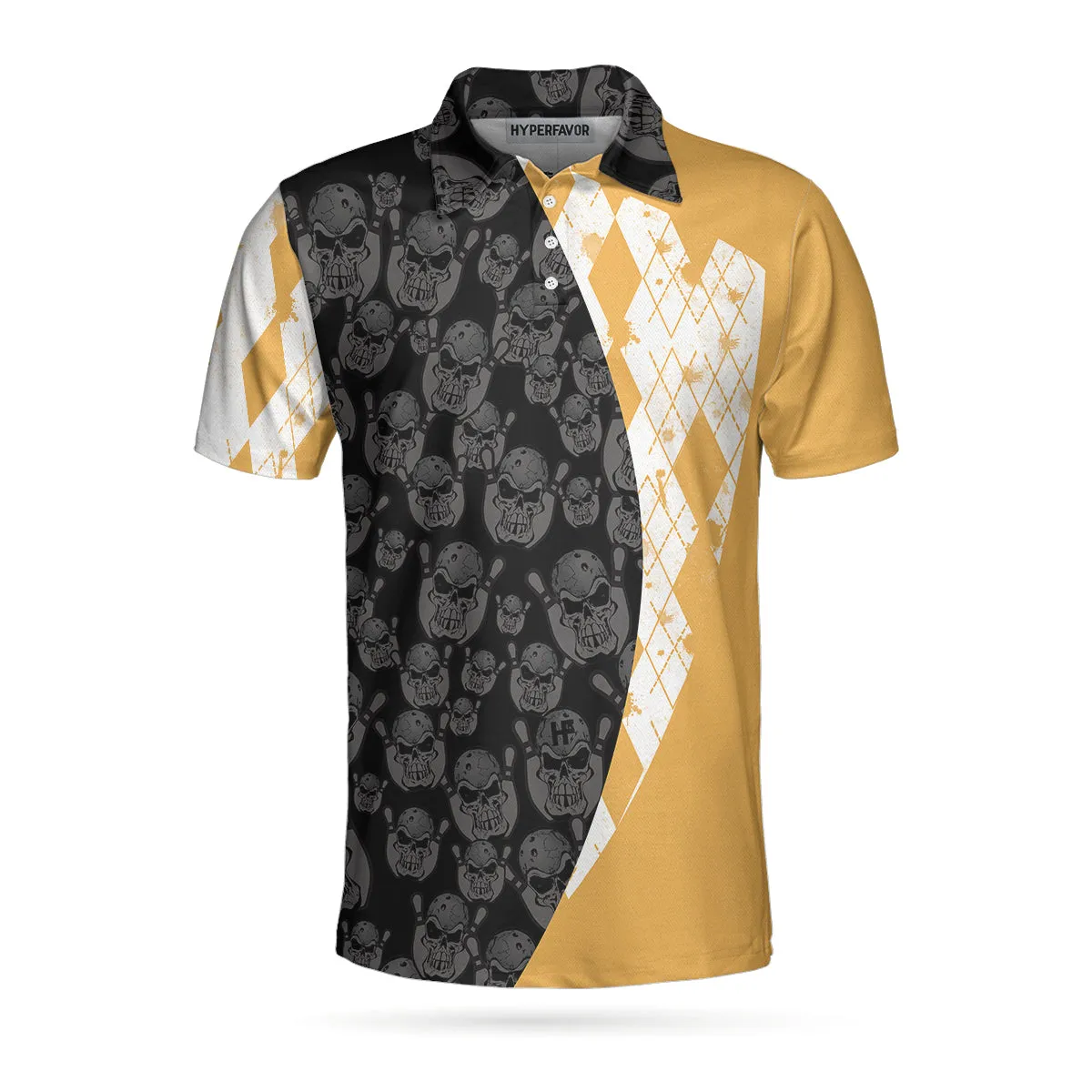 Bowling Dad Like A Normal Dad But Cooler Polo Shirt, Argyle Pattern Bowling Polo Shirt For Bowler Dad Coolspod