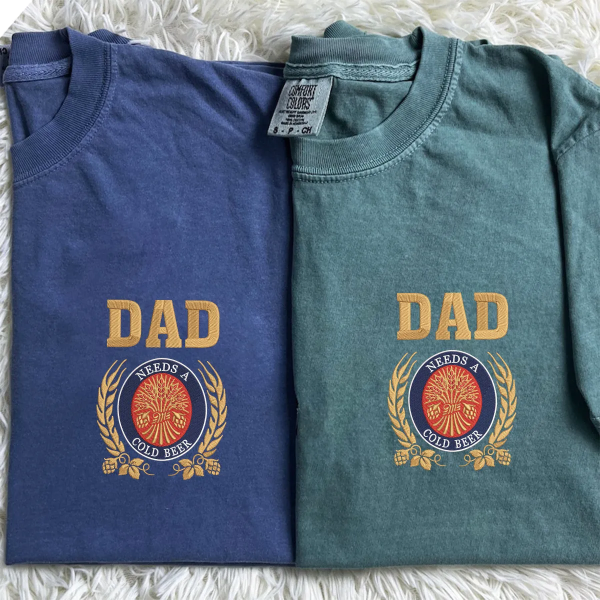 Custom Comfort Color® Embroidered Dad Beer Shirt