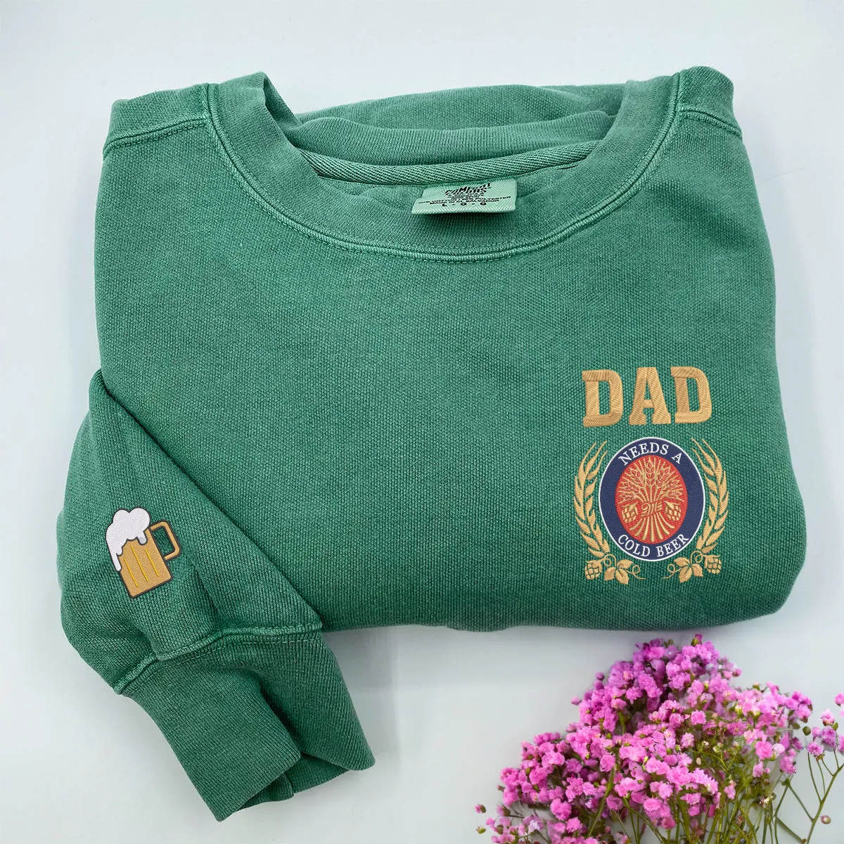 Custom Comfort Color® Embroidered Dad Beer Shirt