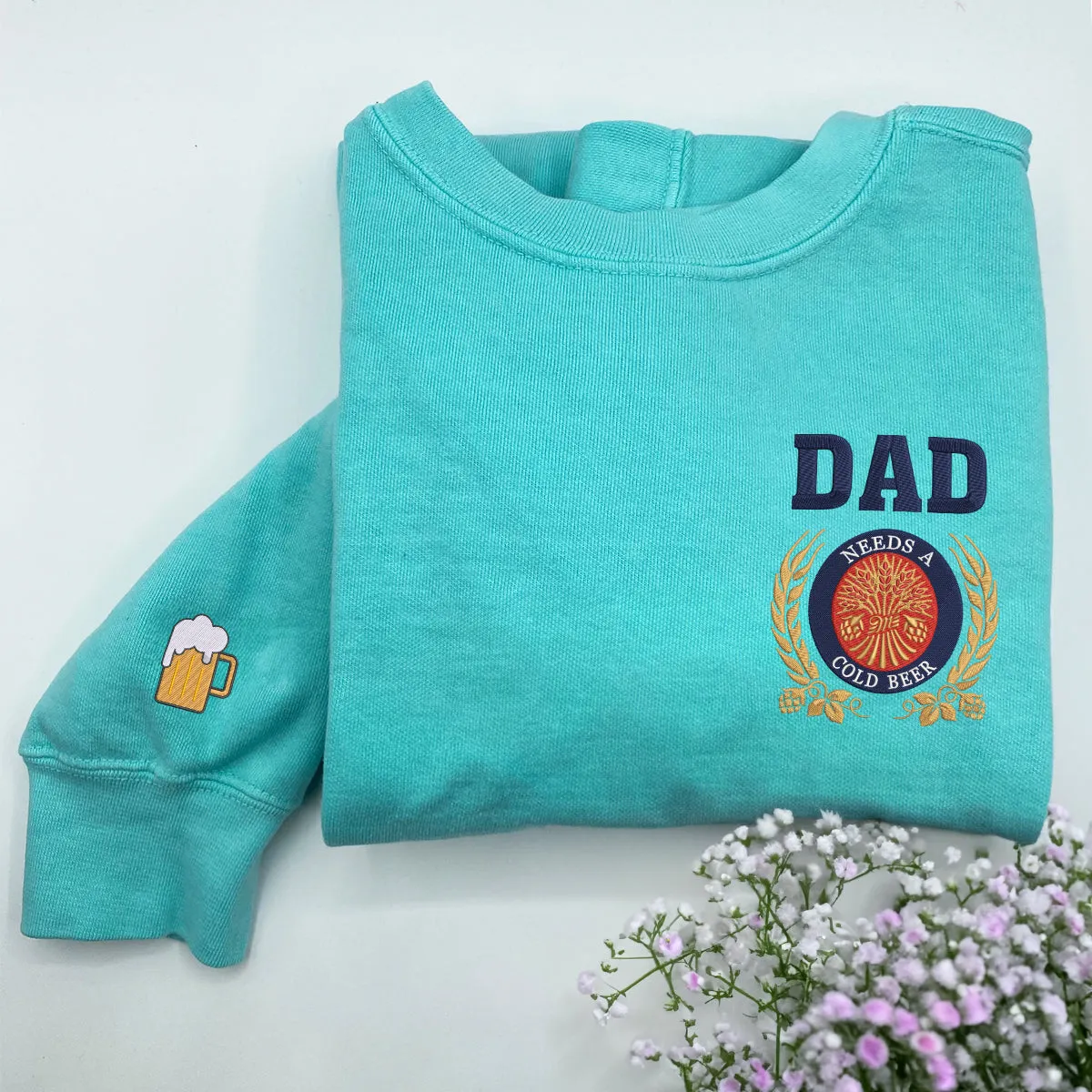 Custom Comfort Color® Embroidered Dad Beer Shirt