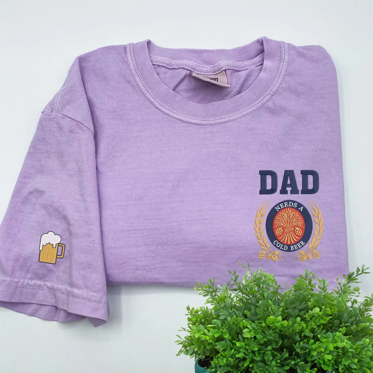 Custom Comfort Color® Embroidered Dad Beer Shirt