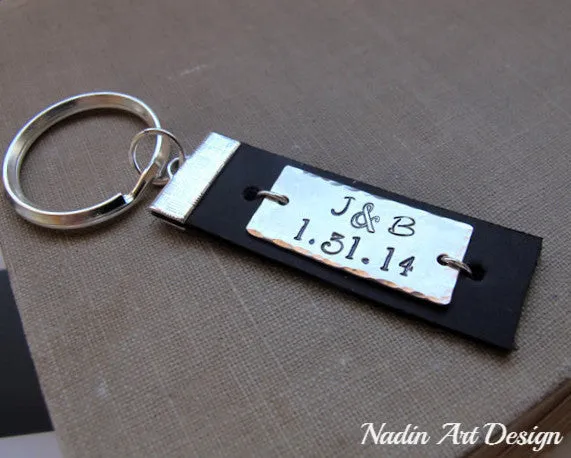 Custom Leather Key Chain - Mens Gift