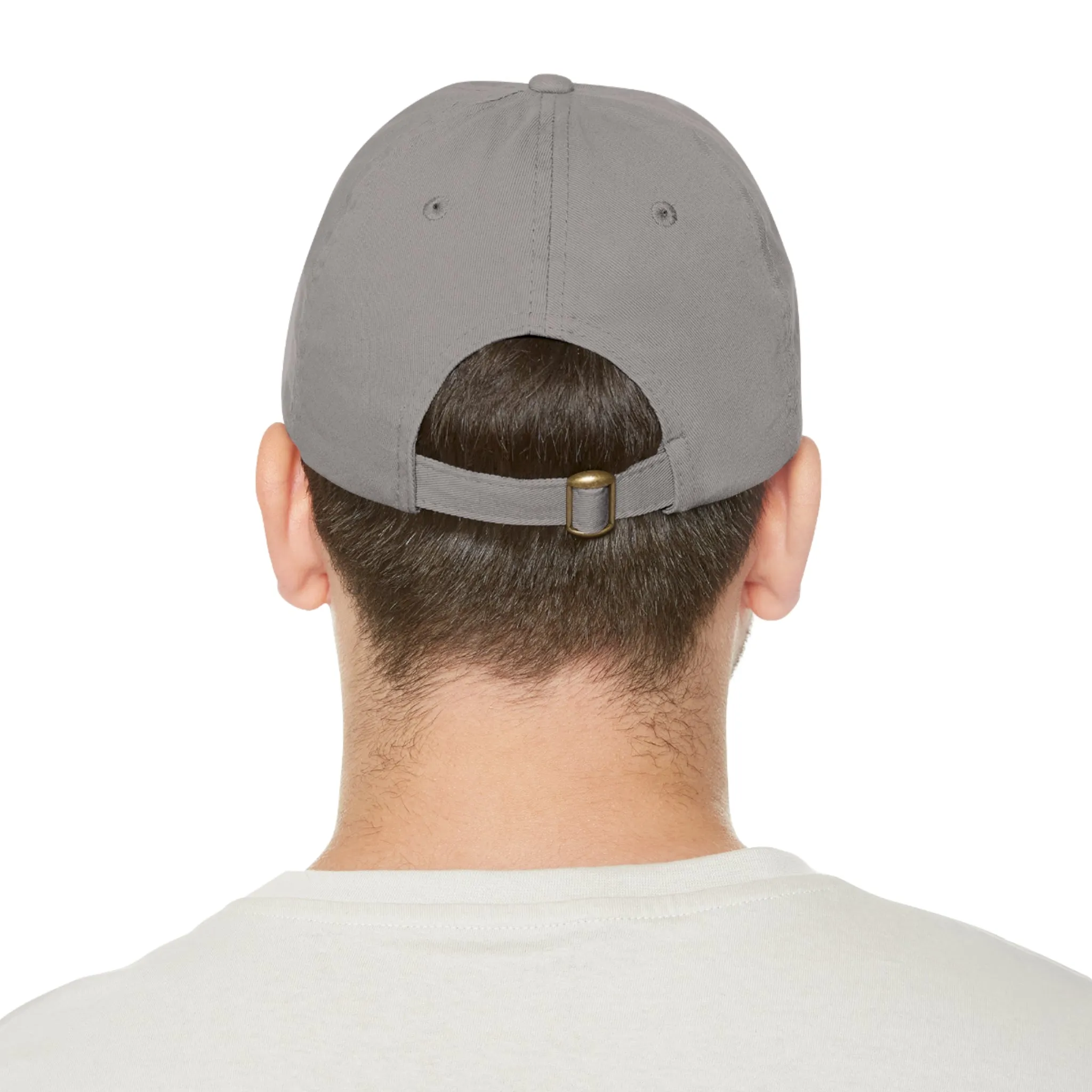 Dad Hat with Leather Patch (Round)