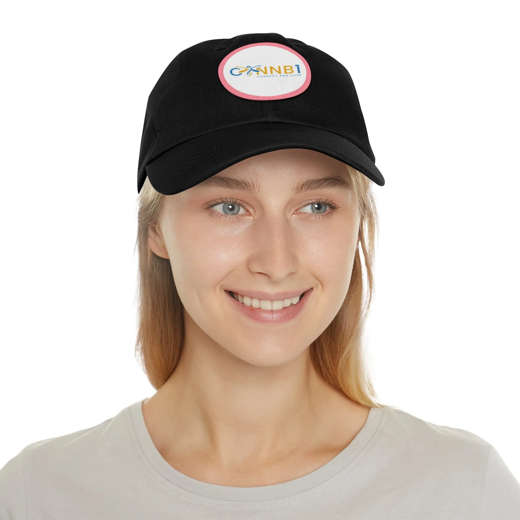 Dad Hat with Leather Patch (Round)