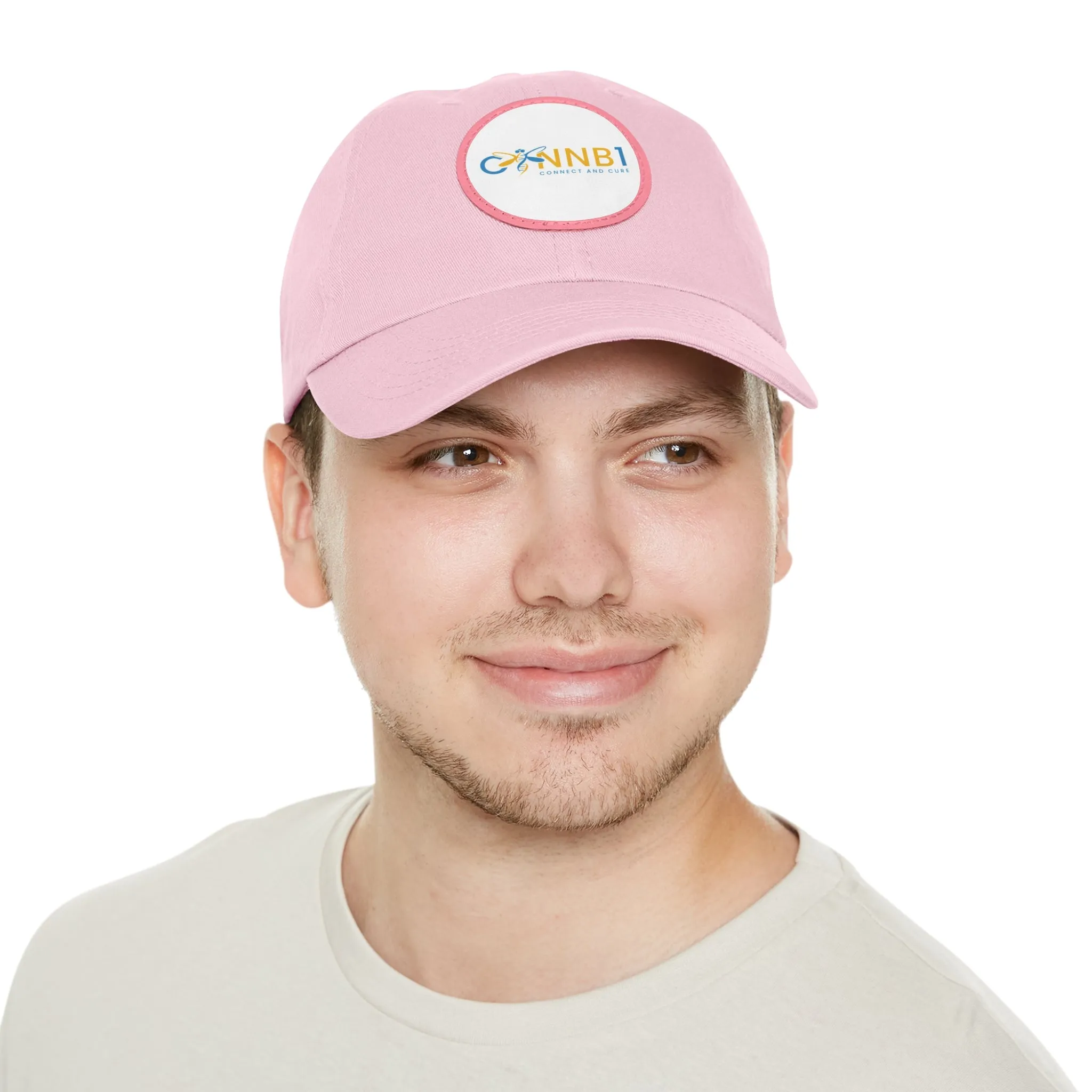 Dad Hat with Leather Patch (Round)