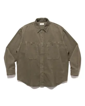 Denim Shirt With Snaps Snow Olive