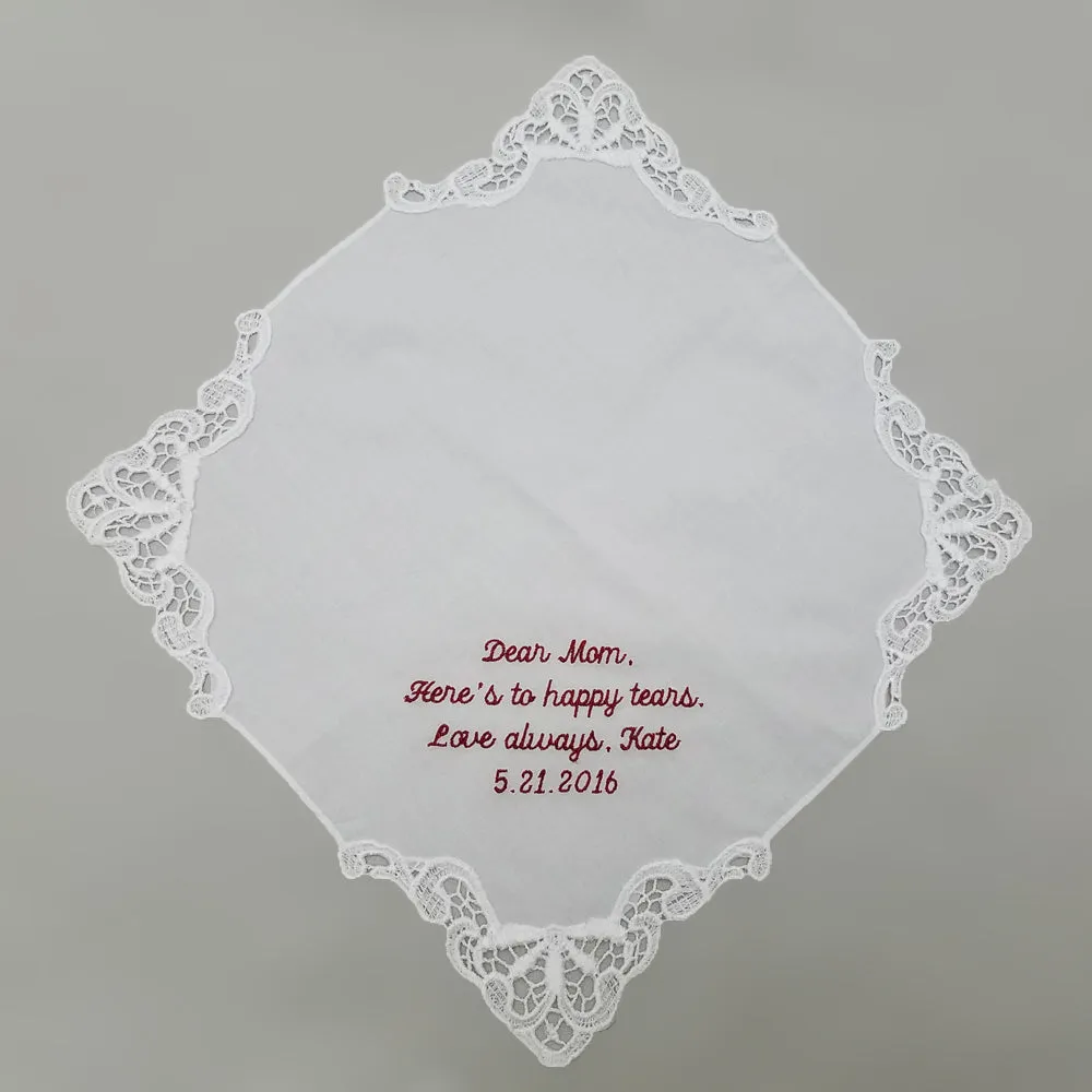 Embroidered Cotton Lace Handkerchief