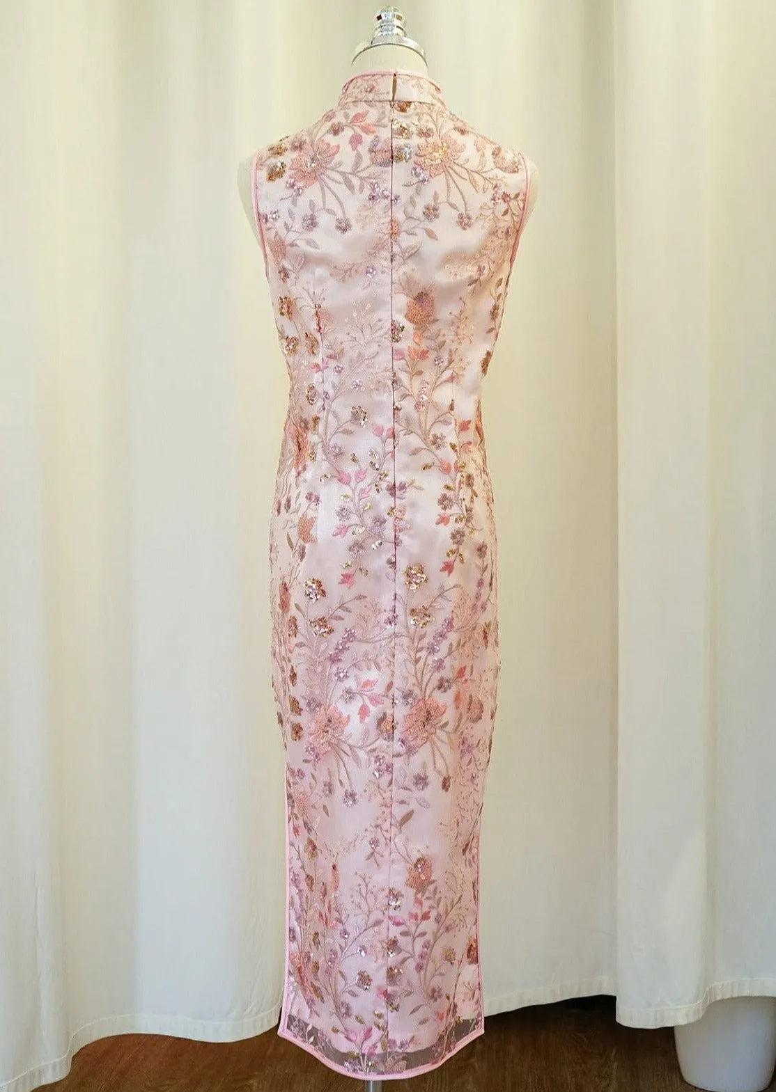 Fairy Bells Sleeveless Qipao (Light Pink)