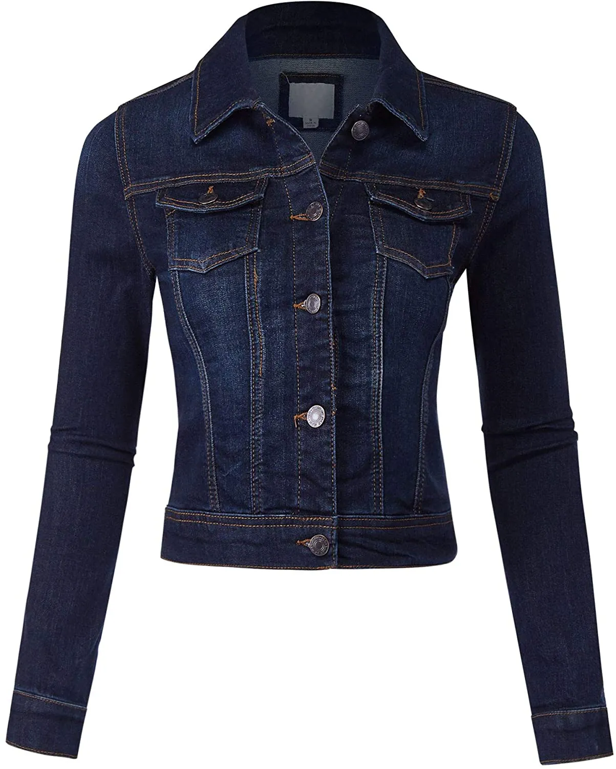 FashionMille Women Classic Casual Stretch Fit Denim Jean Jacket