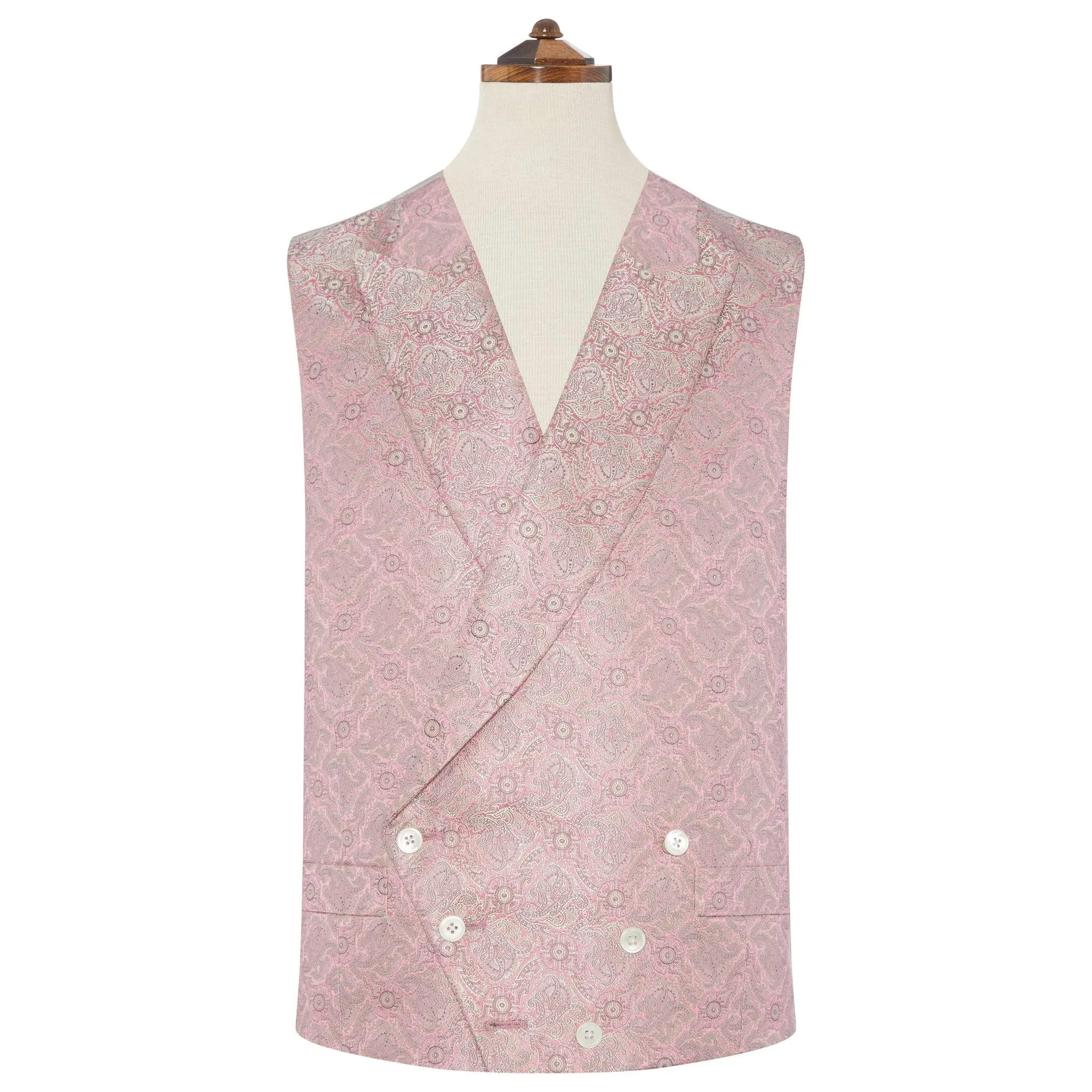 Hamish Pink Paisley Waistcoat