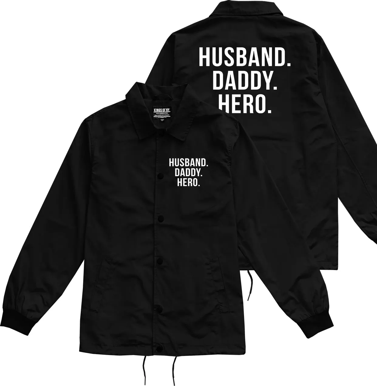 Husband Dad Hero Mens Coaches Jacket