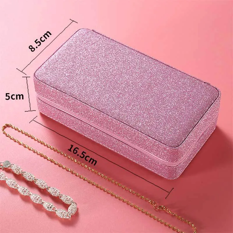 Jewelry Storage Box Portable Travel Earring Ring Multi-Functional   Holders Case