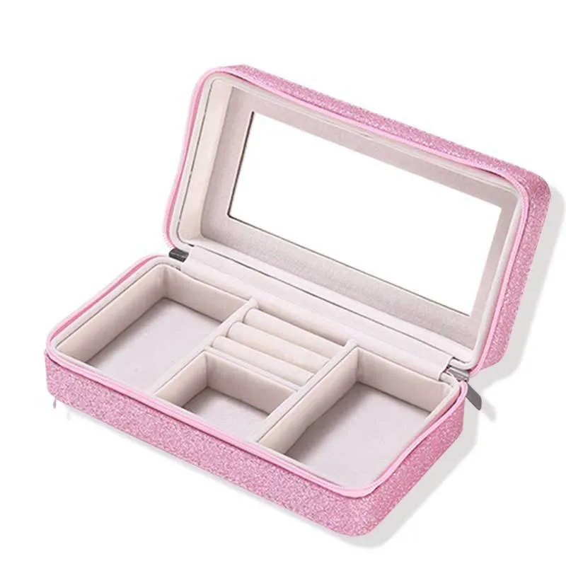 Jewelry Storage Box Portable Travel Earring Ring Multi-Functional   Holders Case