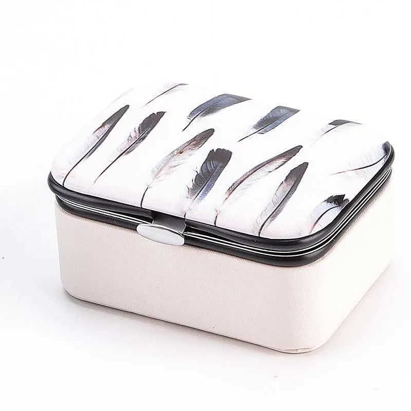 Jewelry Storage Box Portable Travel Earrings Earring Ring   Holders Case