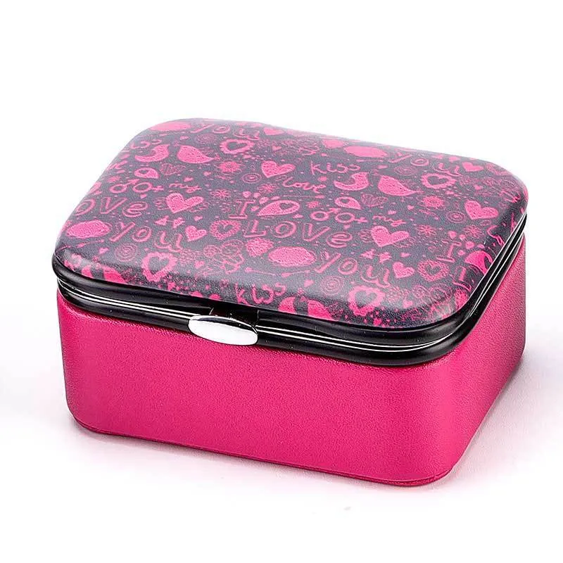 Jewelry Storage Box Portable Travel Earrings Earring Ring   Holders Case