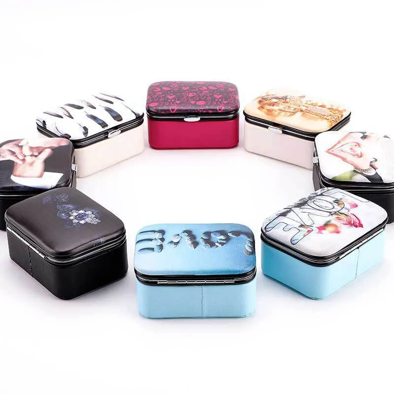 Jewelry Storage Box Portable Travel Earrings Earring Ring   Holders Case