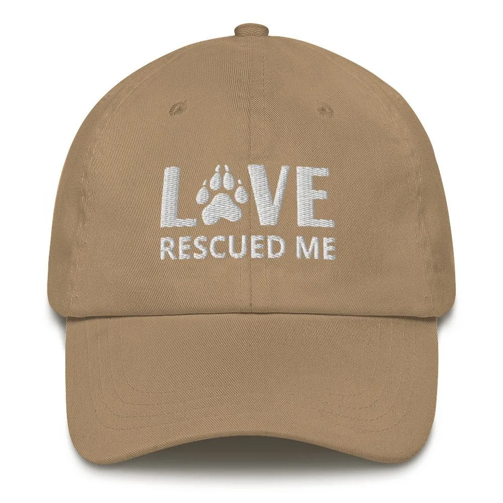 Love Dog Rescue Hat | Love Rescued Me | Perfect gift for the dog lover in your family!| Multiple Hat Colors Available