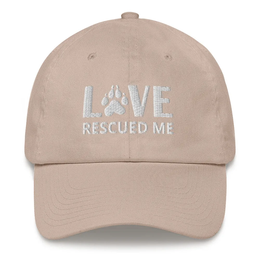 Love Dog Rescue Hat | Love Rescued Me | Perfect gift for the dog lover in your family!| Multiple Hat Colors Available