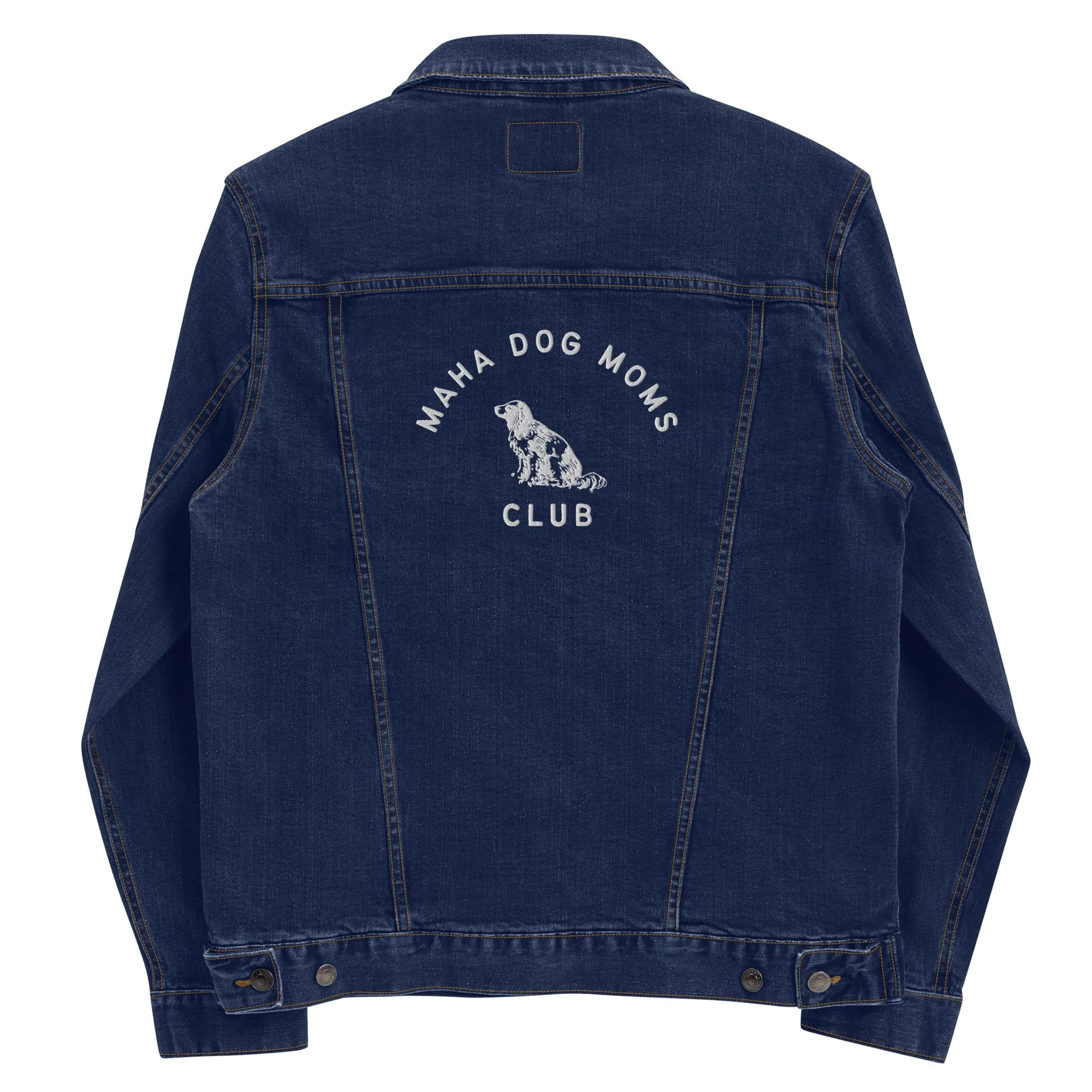 MAHA Dog Moms Embroidered Unisex Denim Jacket