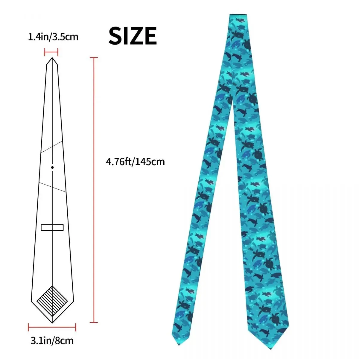 Men's Tie: Sea Turtles Motive