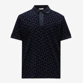 Moncler Monogram Print Polo Shirt