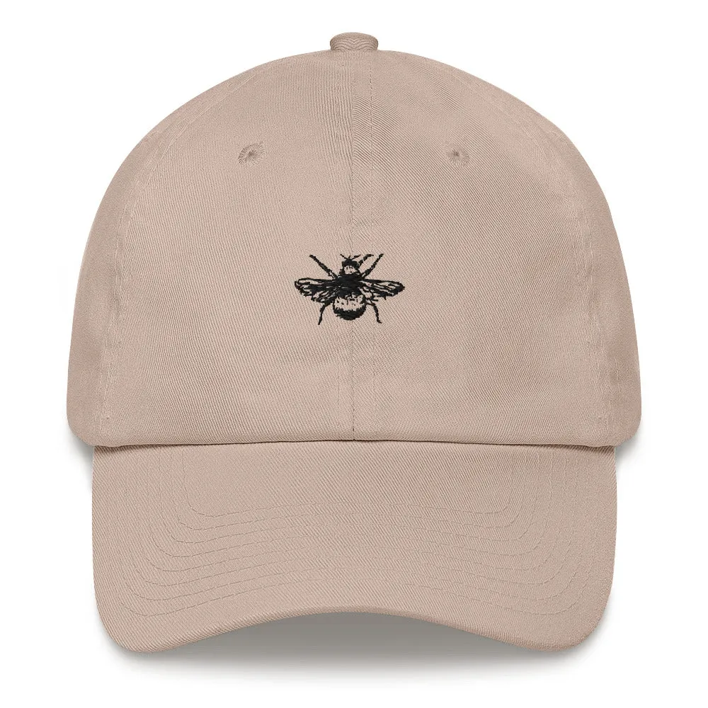 More Options/Bee bumblebee detailed embroidery 100% cotton twill cap hat save the bees insect bug