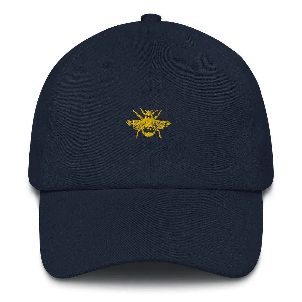 More Options/Bee bumblebee detailed embroidery 100% cotton twill cap hat save the bees insect bug