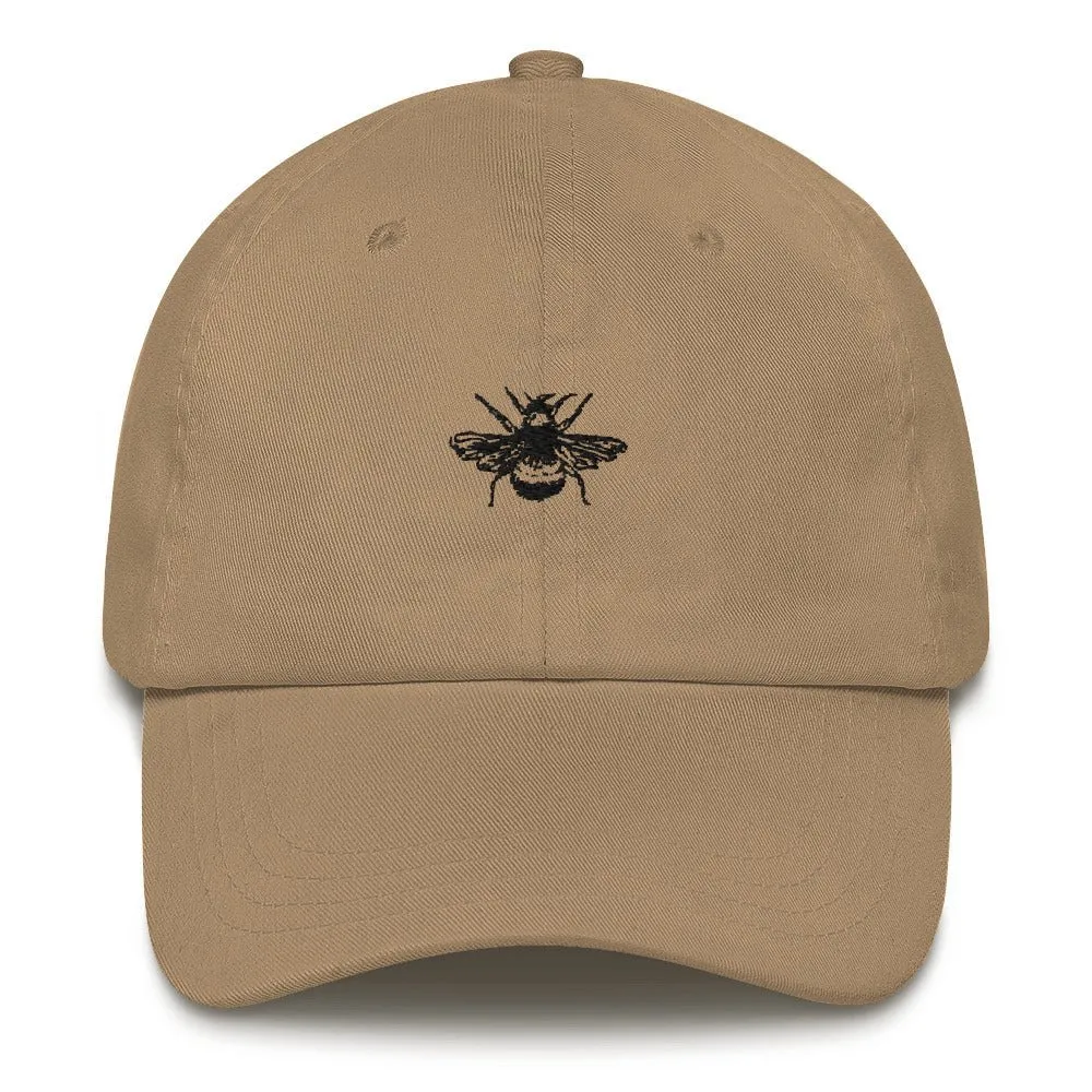 More Options/Bee bumblebee detailed embroidery 100% cotton twill cap hat save the bees insect bug