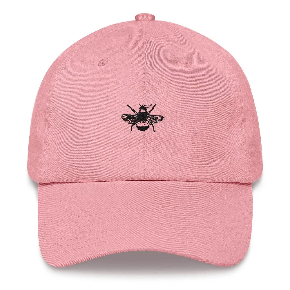 More Options/Bee bumblebee detailed embroidery 100% cotton twill cap hat save the bees insect bug