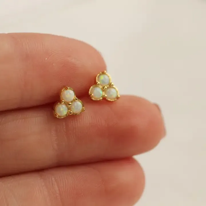 Opal Trefoil Earrings