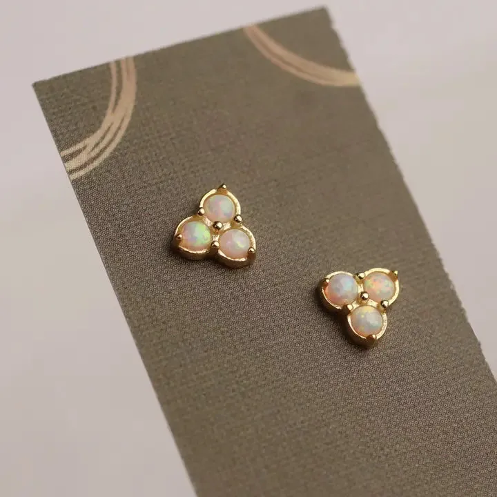 Opal Trefoil Earrings