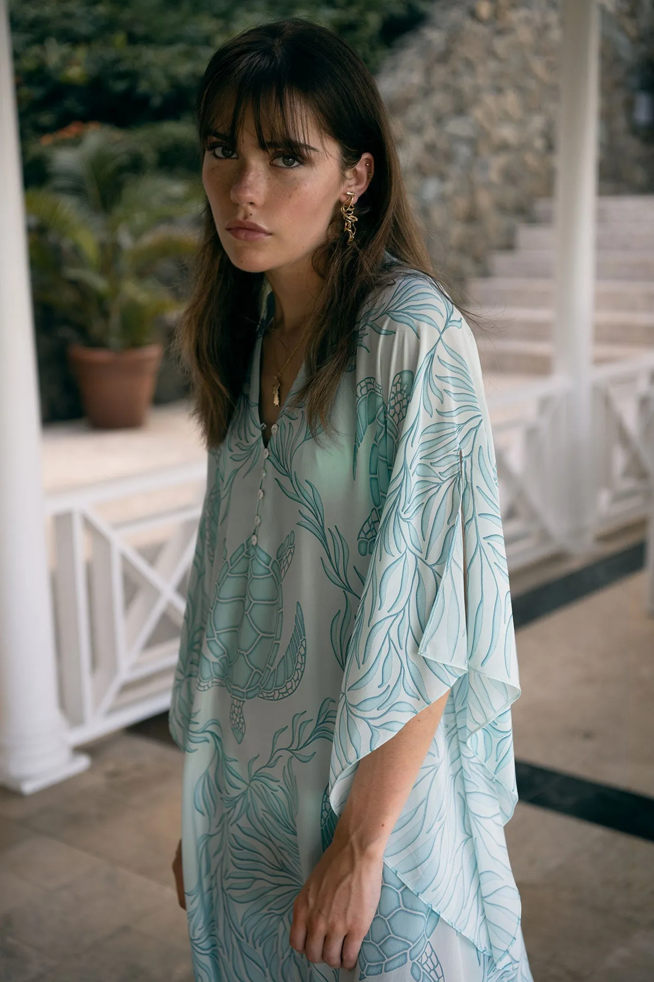 Silk Lotty Kaftan TURTLE TRELLIS