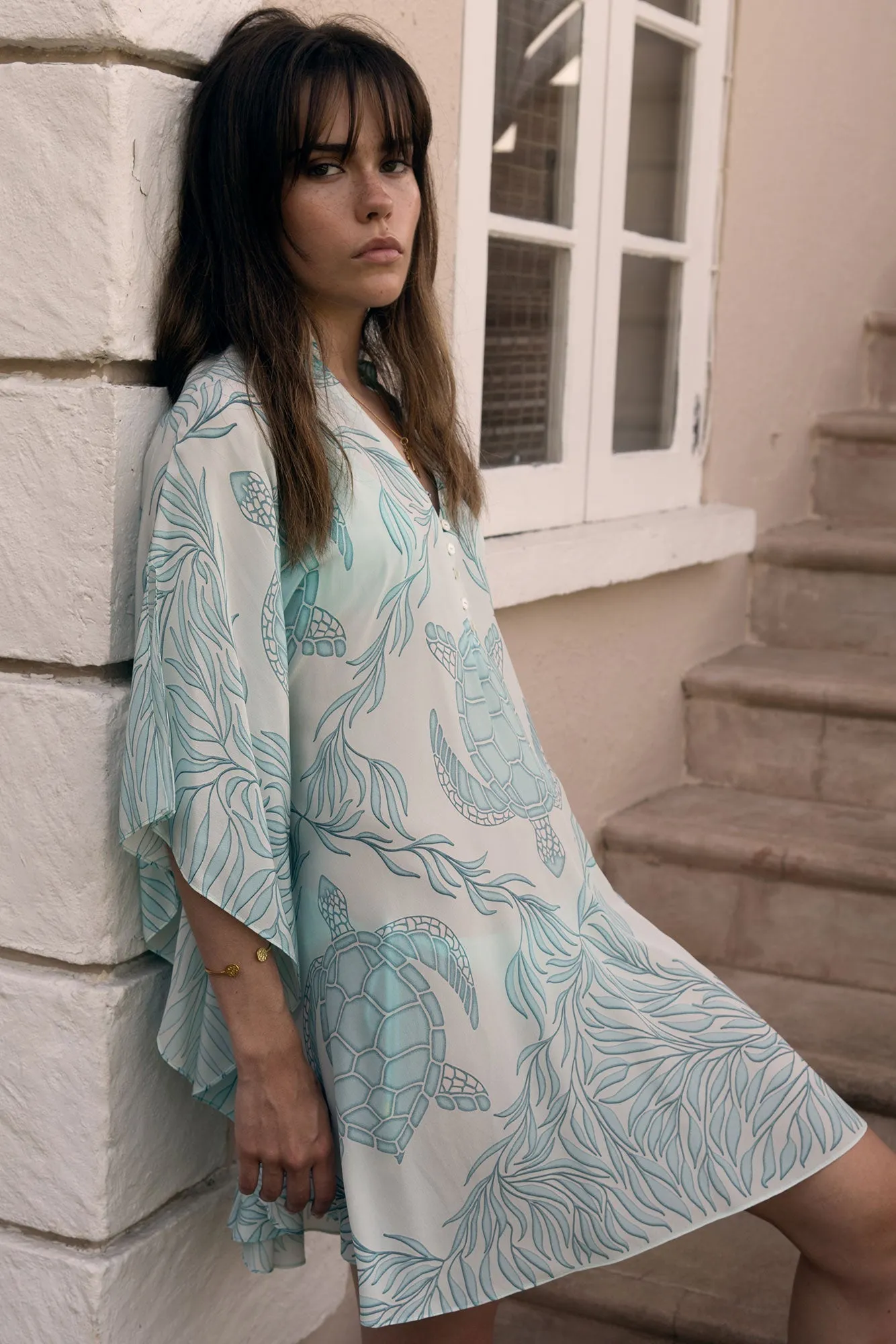 Silk Lotty Kaftan TURTLE TRELLIS