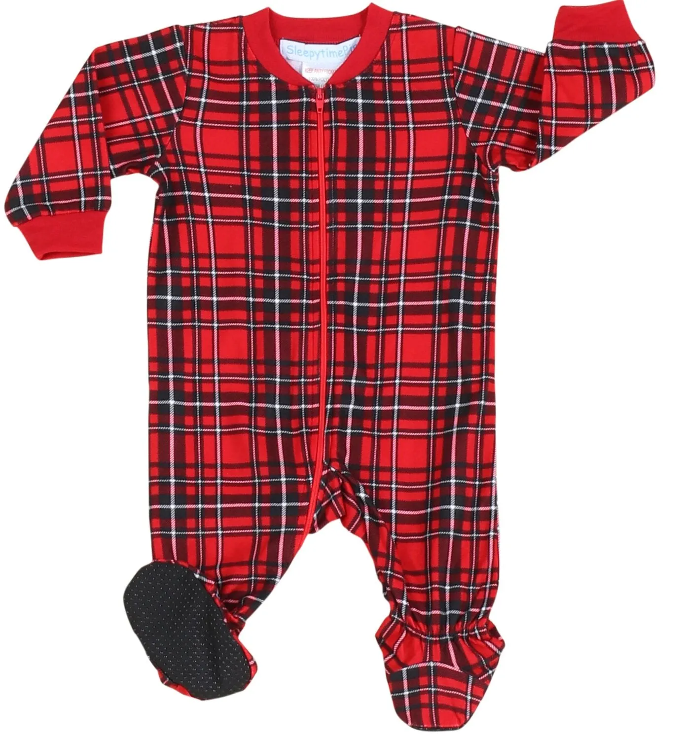 SleepytimePJs Family Matching Red Plaid Flannel Thermal Pajamas for the Family