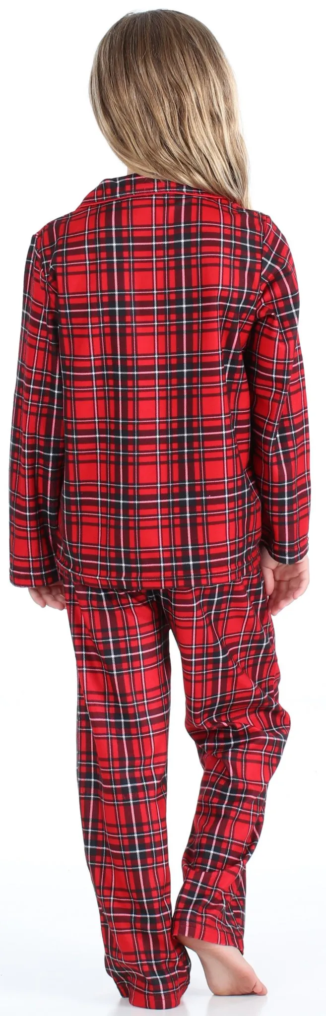 SleepytimePJs Family Matching Red Plaid Flannel Thermal Pajamas for the Family