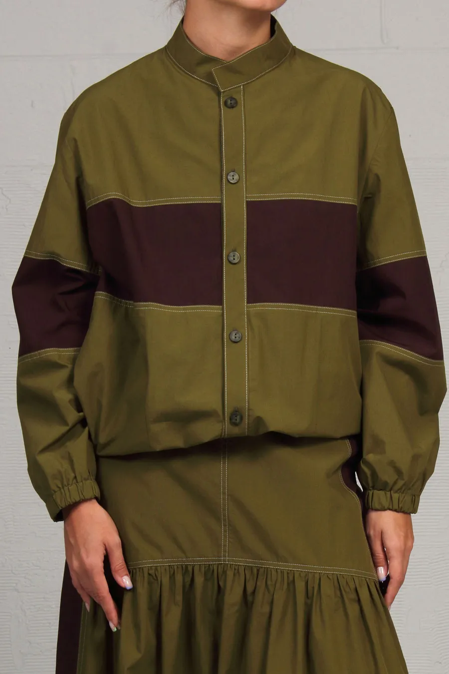 Spring 2023 Solid Cottons Randy Jacket - Moss/Espresso - sml