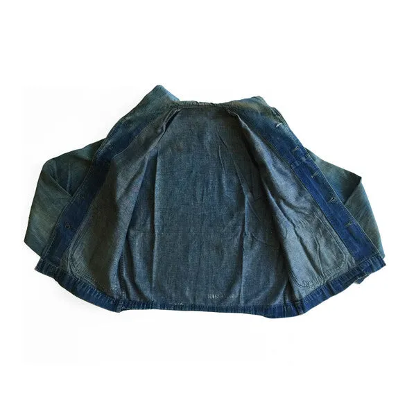 Stenciled US Navy Denim Shawl