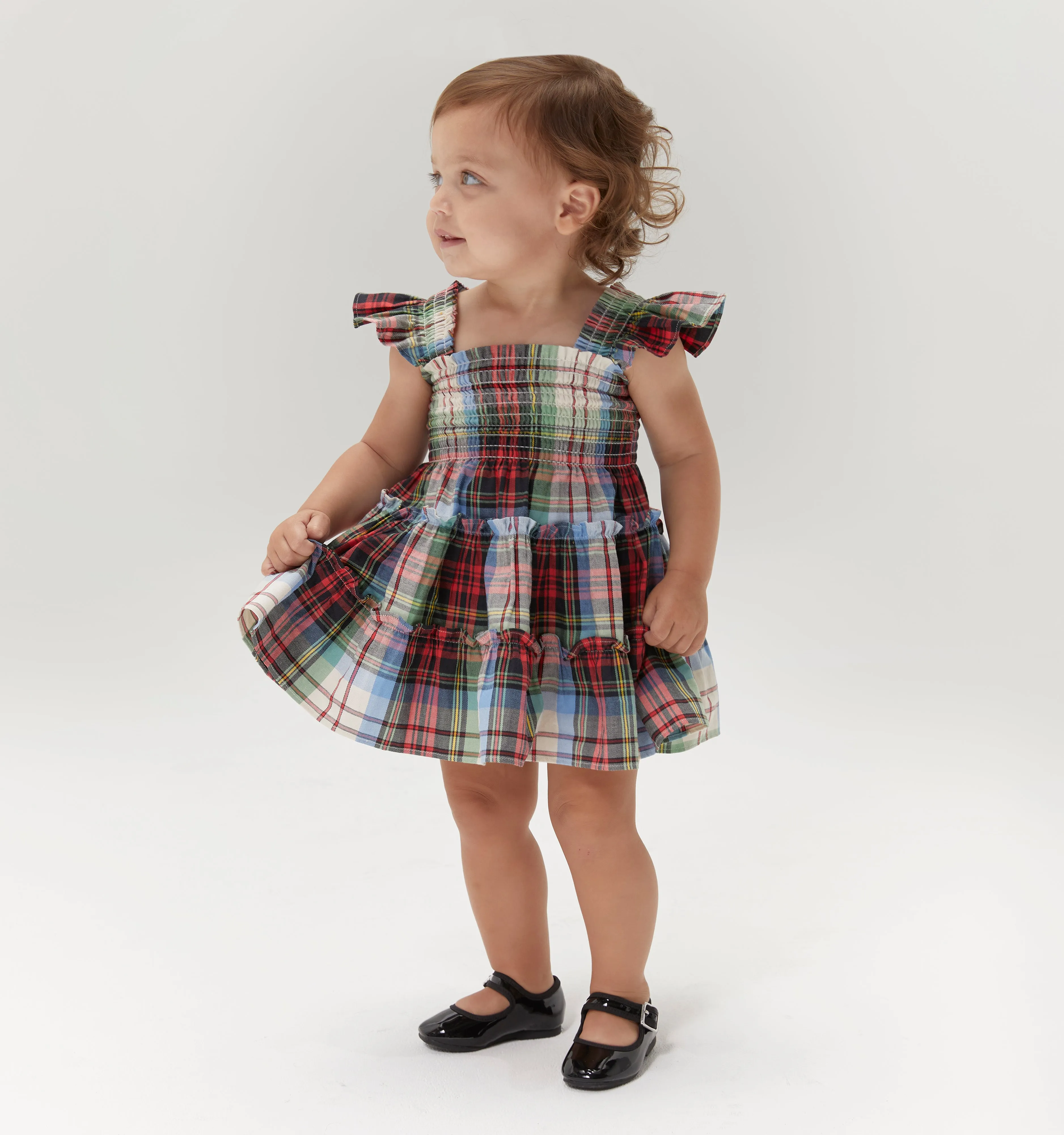 The Baby Ellie Nap Dress - Multi Tartan