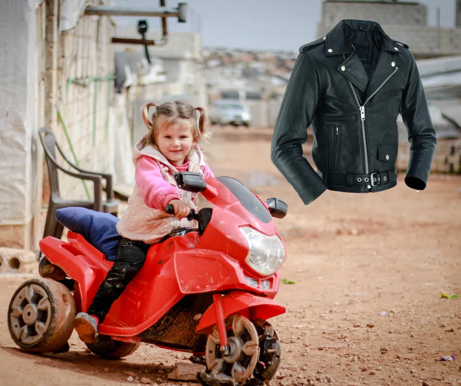 The "Jagger" Kids Leather MC Jacket