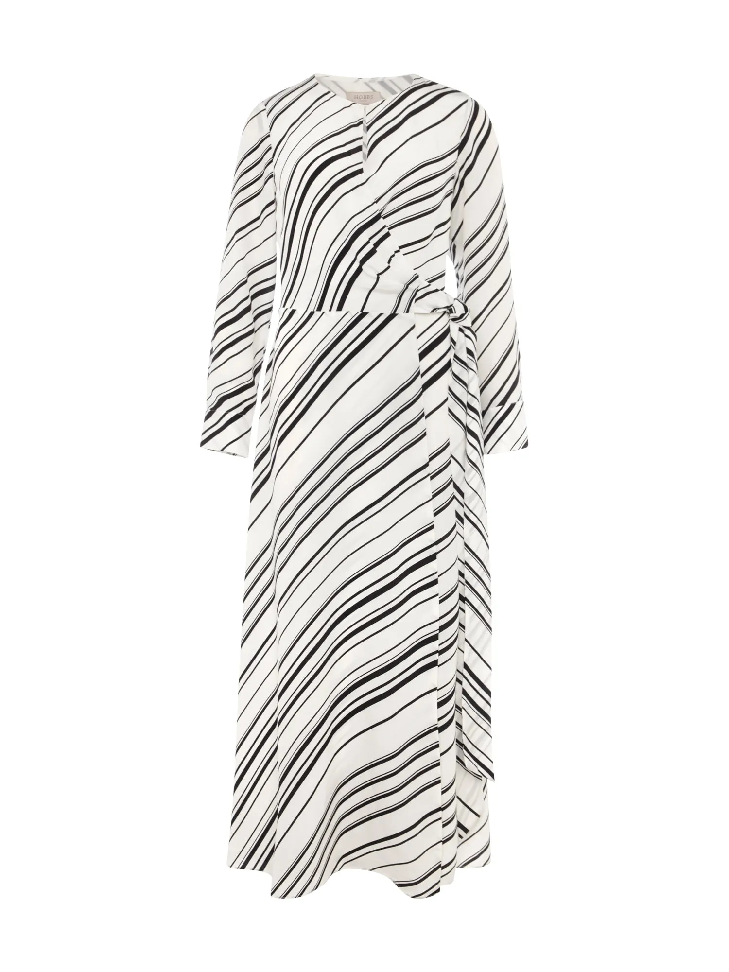 Yasmine Stripe Silk Wrap Dress